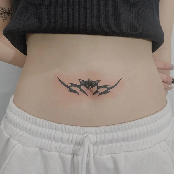 Belly button tattoo 17