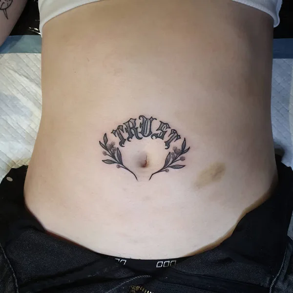 Belly button tattoo 41