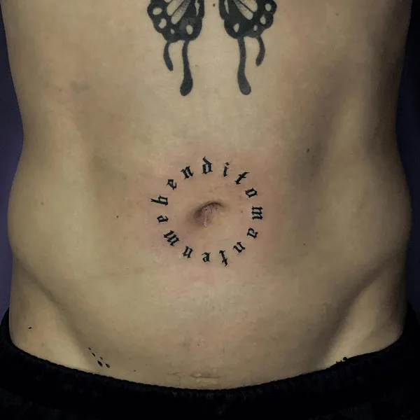 Belly button tattoo 54