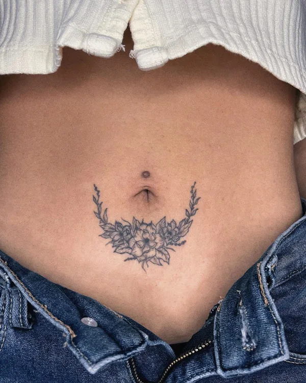 Belly button tattoo 64