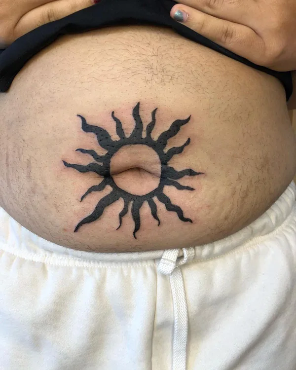 Belly button tattoo 68