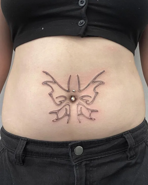 Belly button tattoo 74