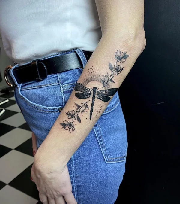 Black Dragonfly tattoo copy