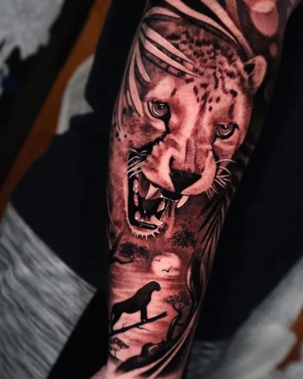Cheetah tattoo 26