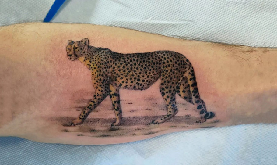 Cheetah tattoo
