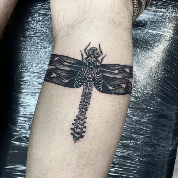 Gothic Dragonfly tattoo