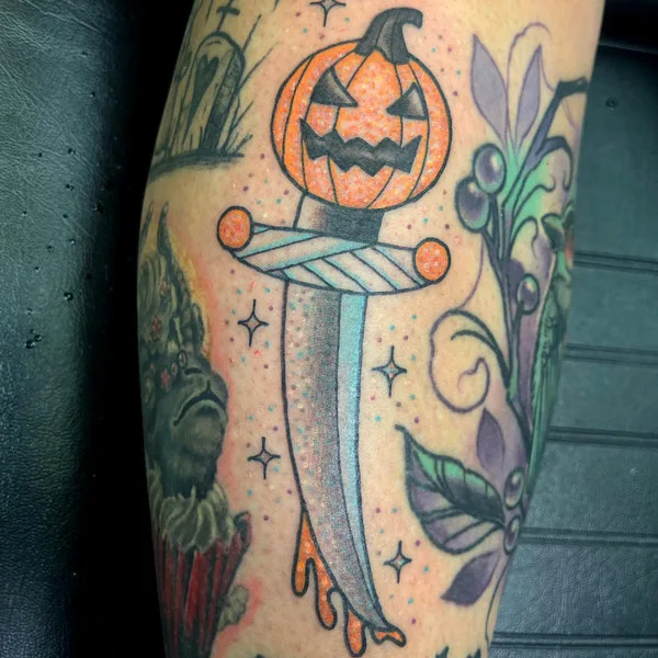 Halloween Knife Tattoo