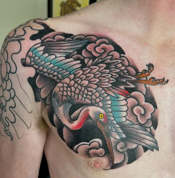 Japanese crane tattoo 33