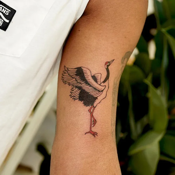 Japanese crane tattoo 36