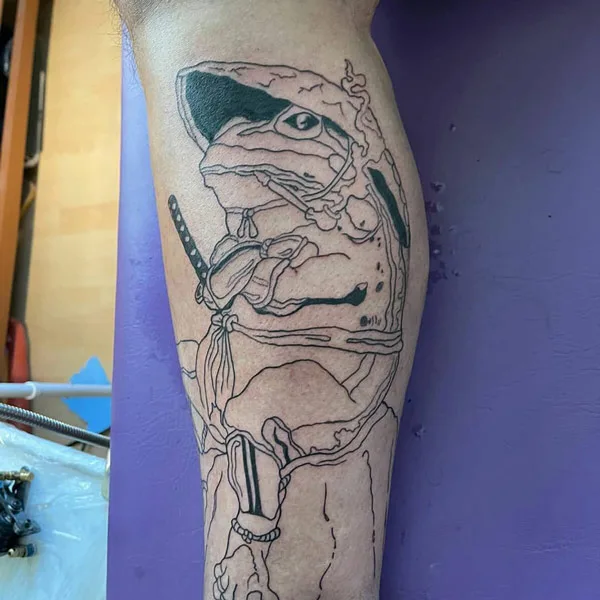 Japanese frog tattoo 12