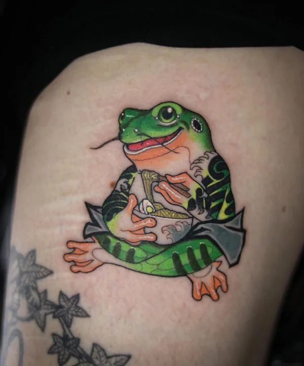 Japanese frog tattoo 23