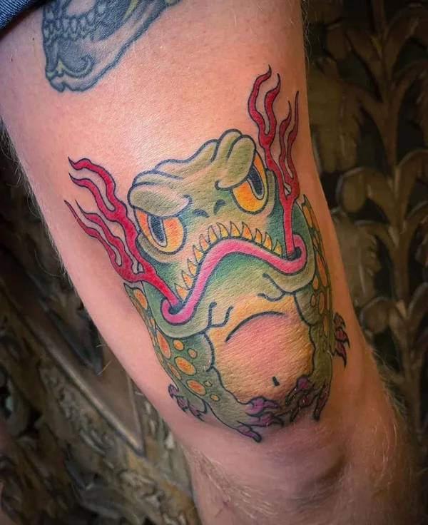 Japanese frog tattoo 38
