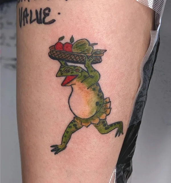 Japanese frog tattoo 40