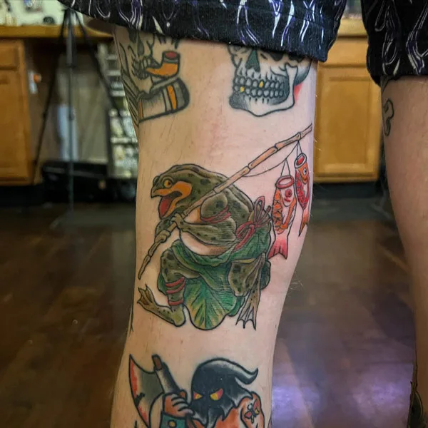 Japanese frog tattoo 5