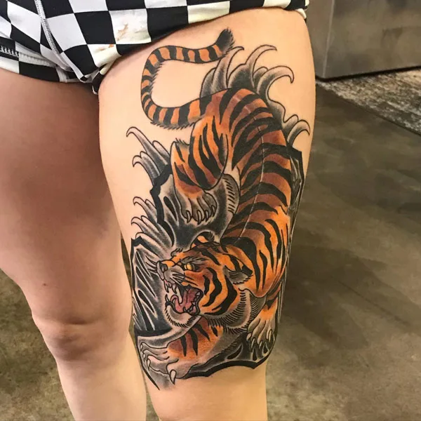 Japanese tiger tattoo 14