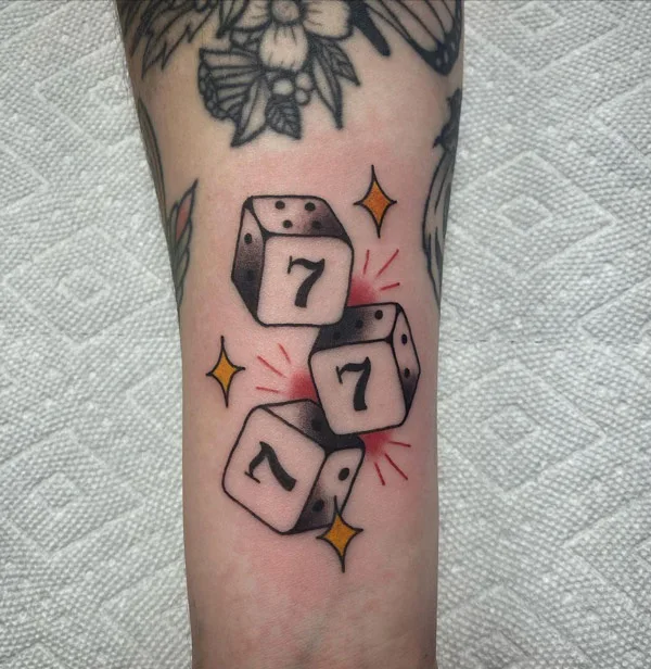 Lucky dice tattoo