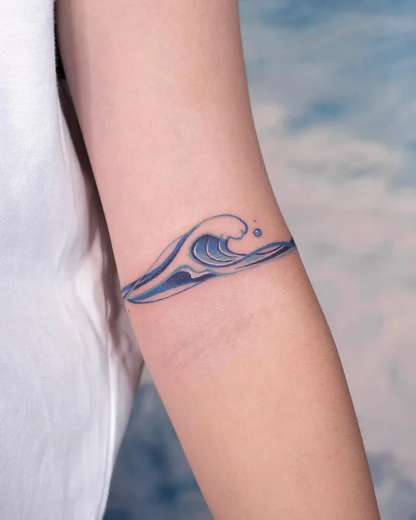 Ocean wave tattoo 10