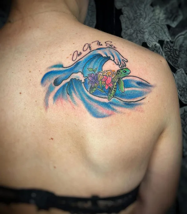 Ocean wave tattoo 2