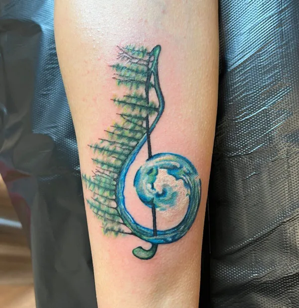 Ocean wave tattoo 26