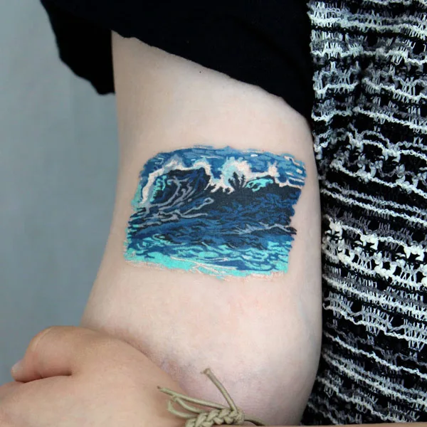 Ocean wave tattoo 33