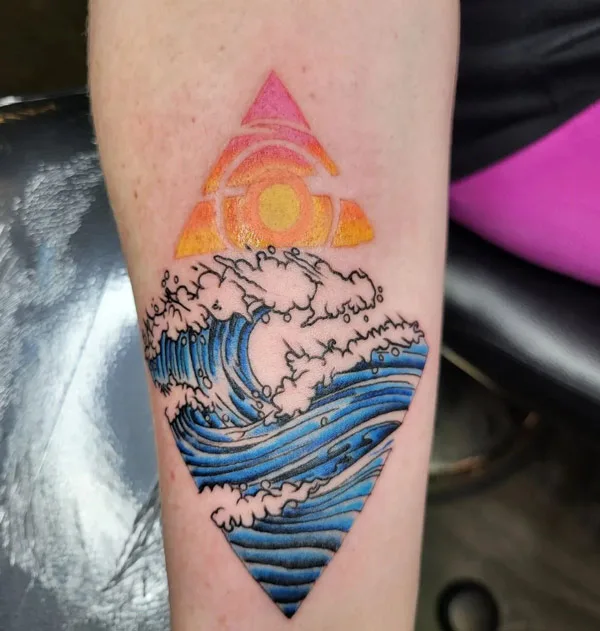 Ocean wave tattoo 43