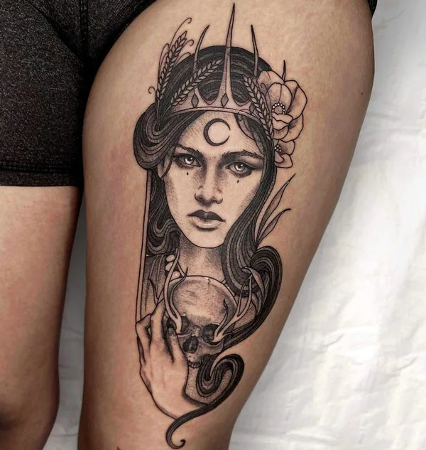 Persephone goddess tattoo