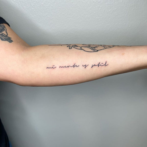 Small quotes tattoo