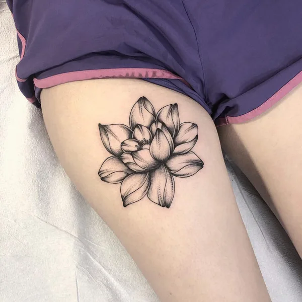 Water lily tattoo 11