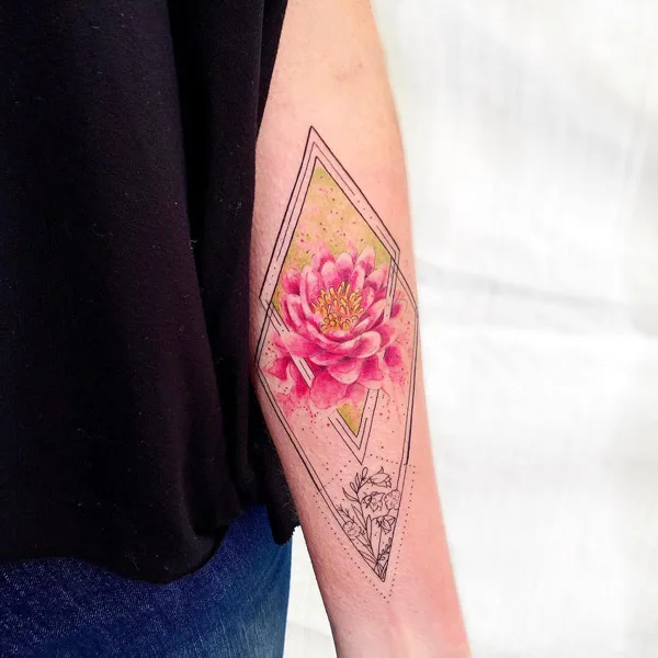 Water lily tattoo 17
