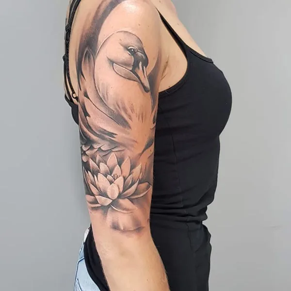Water lily tattoo 19