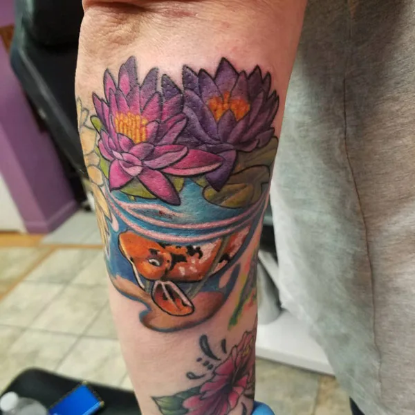 Water lily tattoo 20