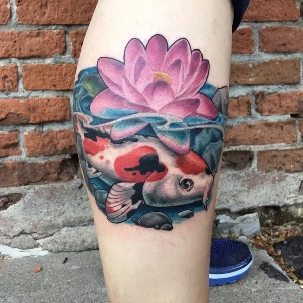 Water lily tattoo 24