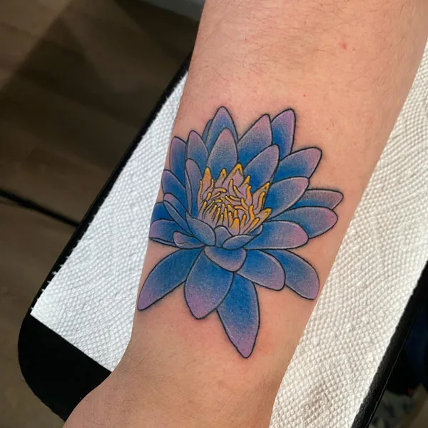 Water lily tattoo 26