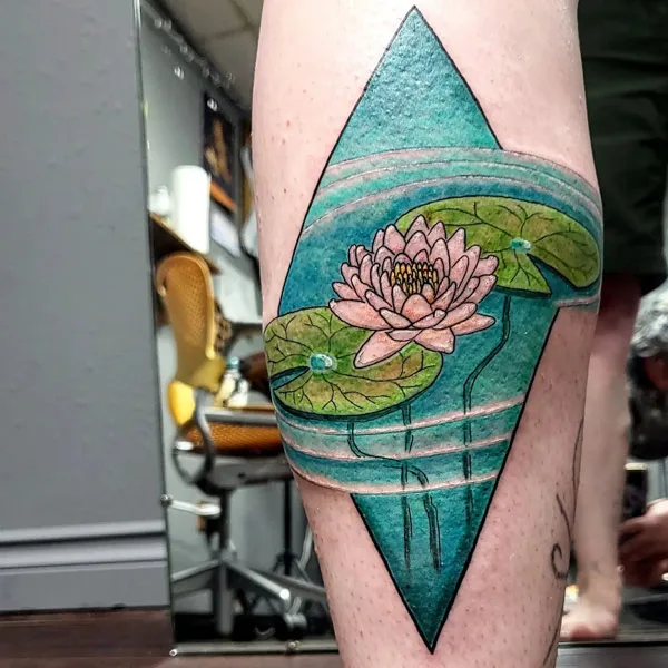 Water lily tattoo 3