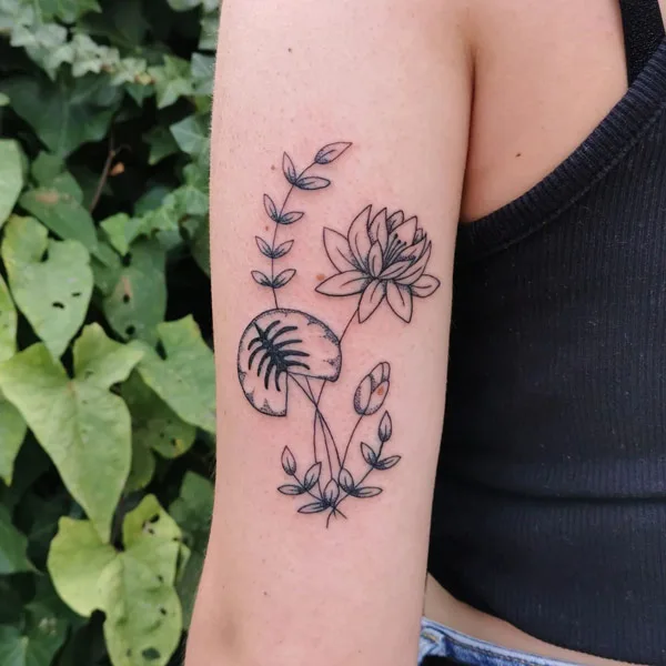 Water lily tattoo 35