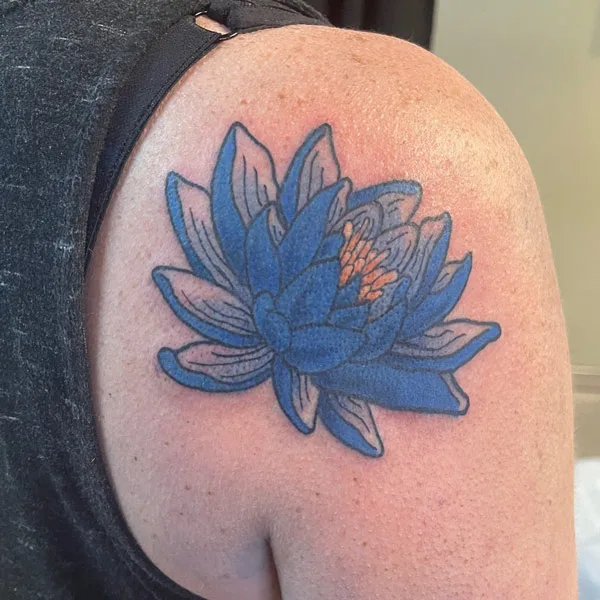 Water lily tattoo 38