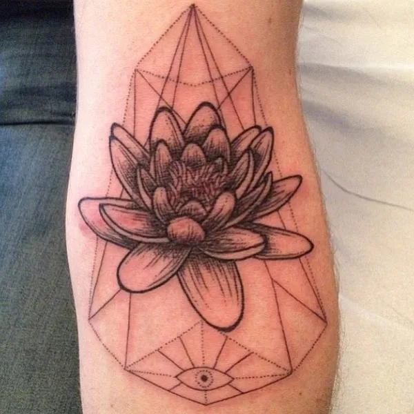 Water lily tattoo 49