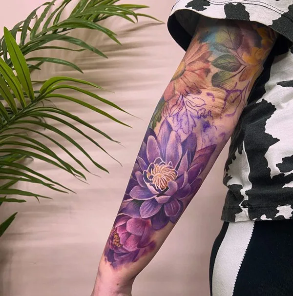 Water lily tattoo 5