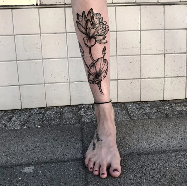 Water lily tattoo 51