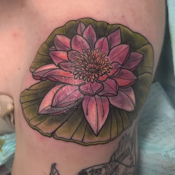 Water lily tattoo 66