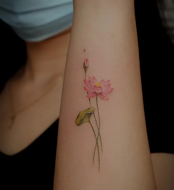 Water lily tattoo 71