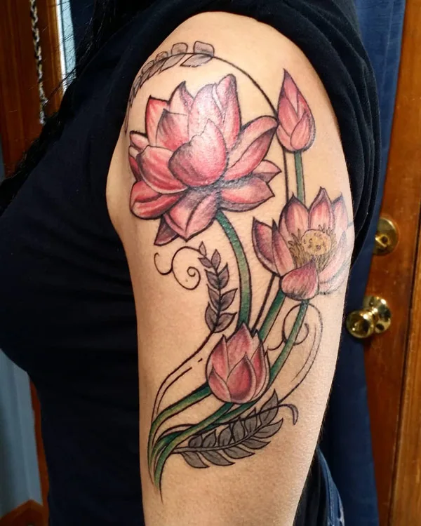 Water lily tattoo 73