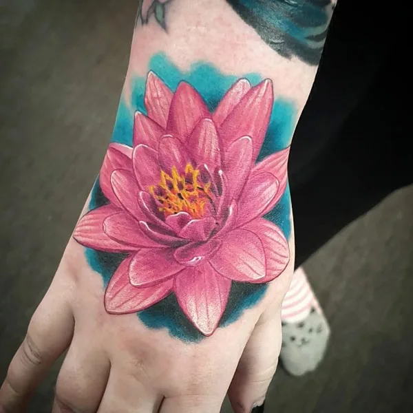 Water lily tattoo 76