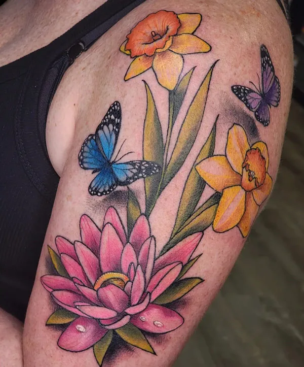Water lily tattoo 78