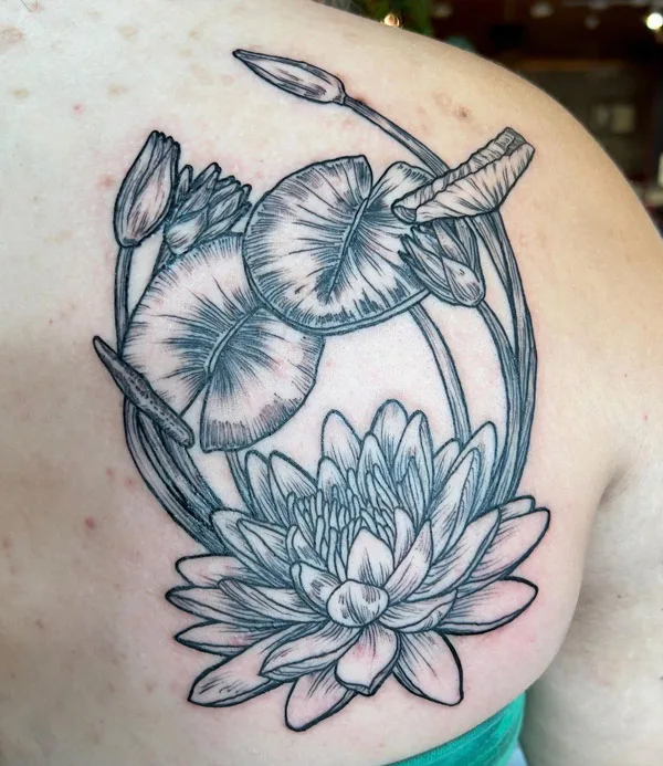 Water lily tattoo 81