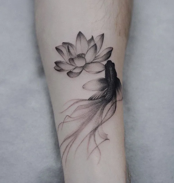 Water lily tattoo 87