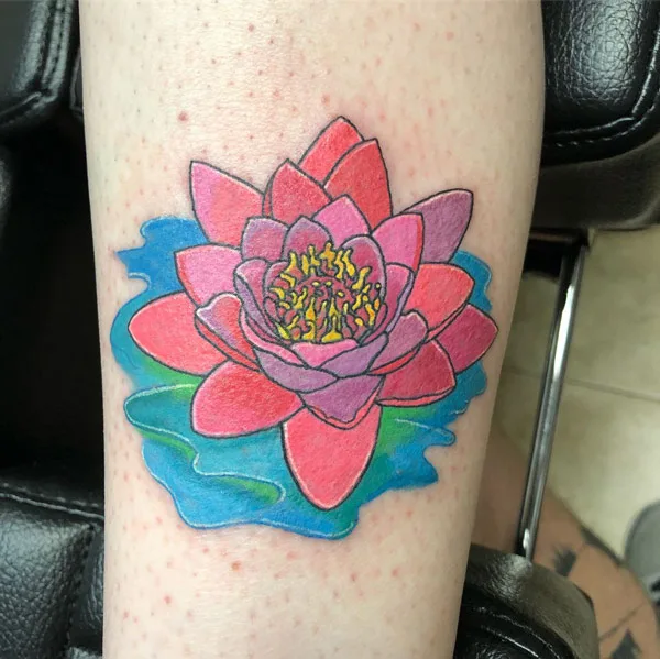 Water lily tattoo 9