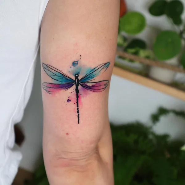 Watercolor Dragonfly tattoo copy