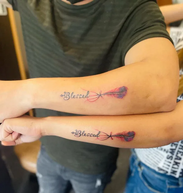 Blessed couple tattoo