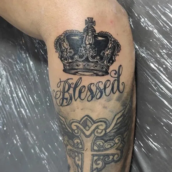 Blessed crown tattoo